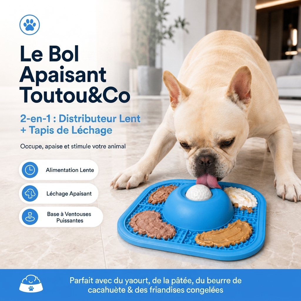 Bol Apaisant Toutou&Co - Apaisez enfin votre animal anxieux et hyperactif
